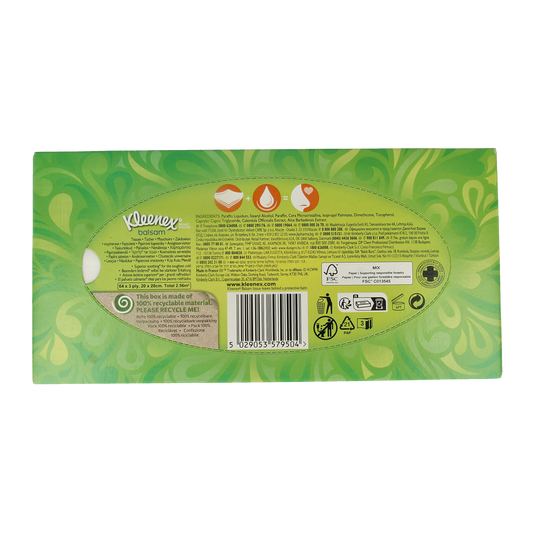 Kleenex Balsam tissue box 64.00 Stuks