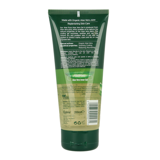 Optima Aloe pura aloe vera gel organic original 200.00 Milliliter