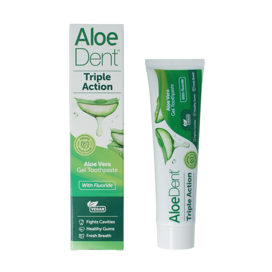 Aloe Dent Tandpasta aloe vera triple action with fluor 100 Milliliter