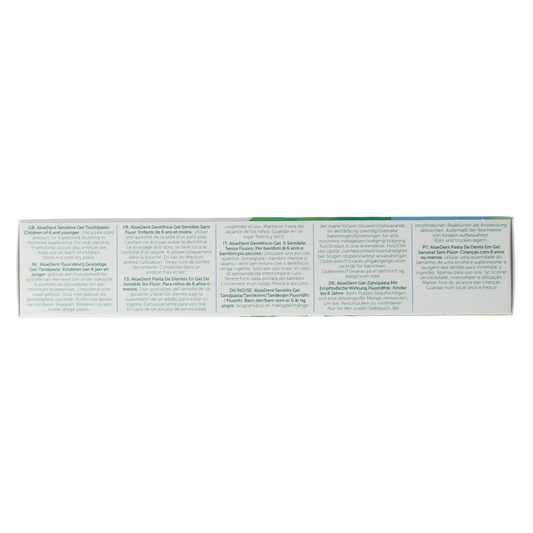 Aloe Dent Tandpasta aloe vera sensitive fluor free 100 Milliliter