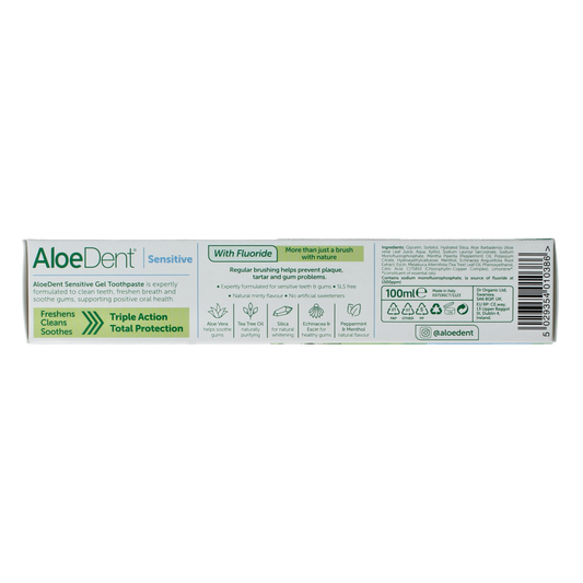 Aloe Dent Tandpasta aloe vera sensitive with fluor 100.00 Milliliter
