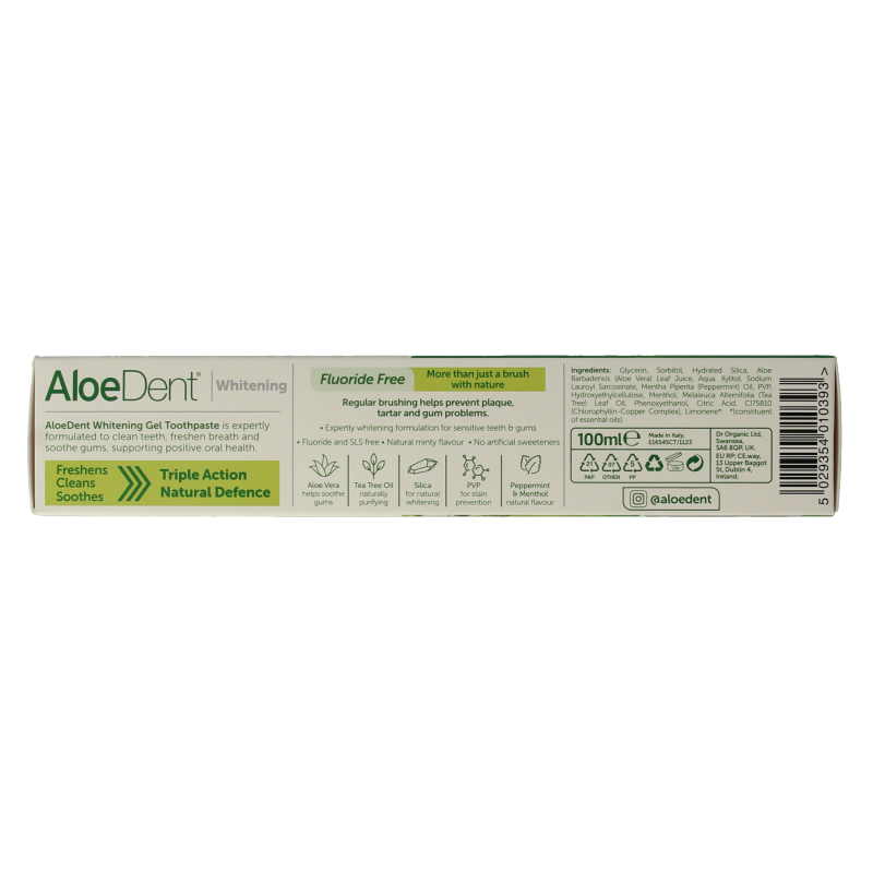 Optima Aloe dent aloe vera tandpasta whitening 100 Milliliter