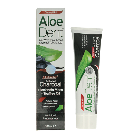 Aloe Dent Tandpasta charcoal 100 Milliliter