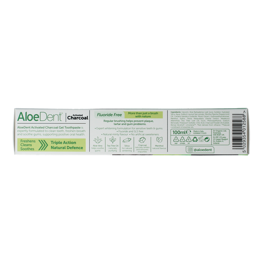 Aloe Dent Tandpasta charcoal 100.00 Milliliter