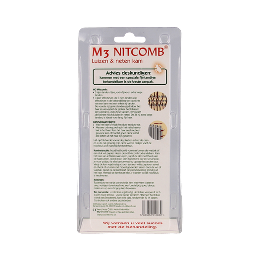 Nitcomb Nitcomb M3 anti luiskam lang en dun haar 1 Stuks