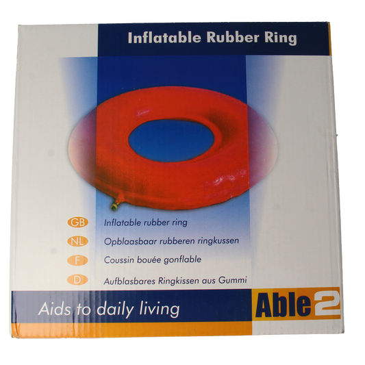 Able 2 Ringkussen opblaasbaar rubber 46 cm  1 Stuks