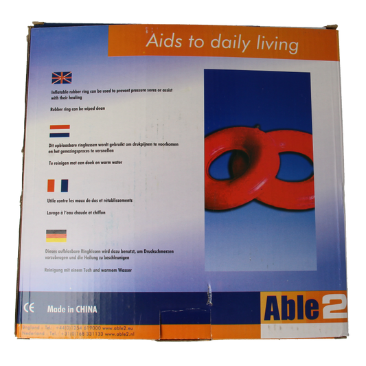 Able 2 Ringkussen opblaasbaar rubber 46 cm 1 Stuks