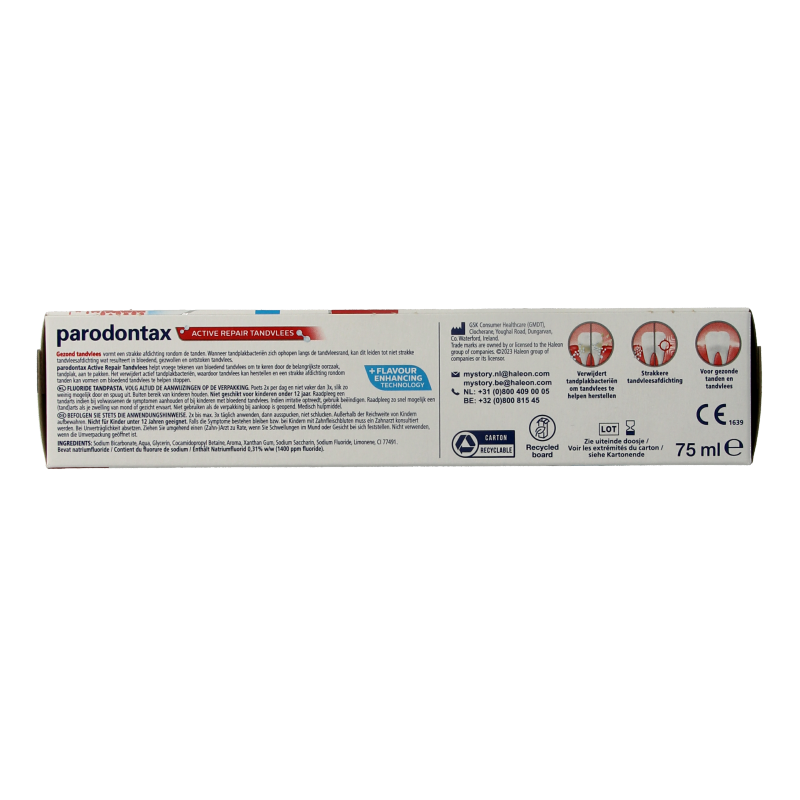 Parodontax Tandpasta active repair tandvlees fresh mint 75 Milliliter