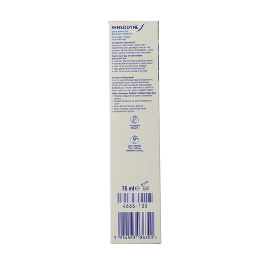 Sensodyne Tandpasta extra fresh gel 75 Milliliter