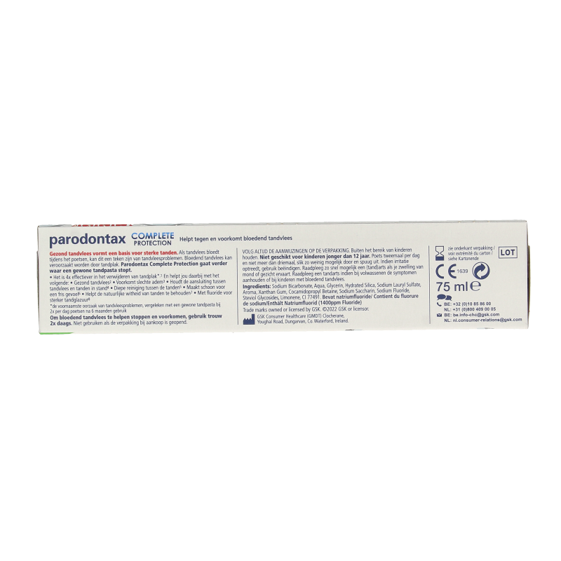 Parodontax Complete protection whitening tandpasta 75 Milliliter