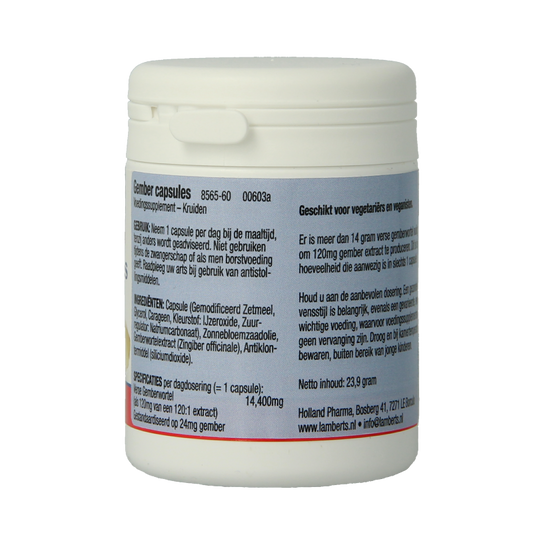 Lamberts Gember (ginger) 60 Vegetarische capsules