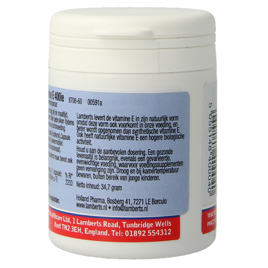 Lamberts Vitamine E 400IE natuurlijk 60 Vegetarische capsules