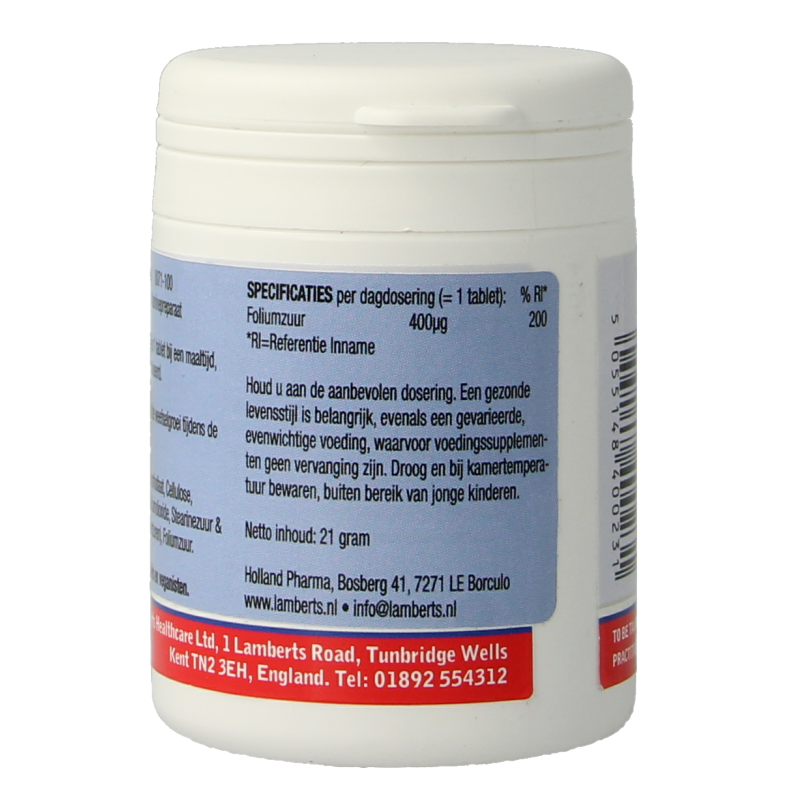 Lamberts Vitamine B11 400mcg (foliumzuur) 100 Tabletten