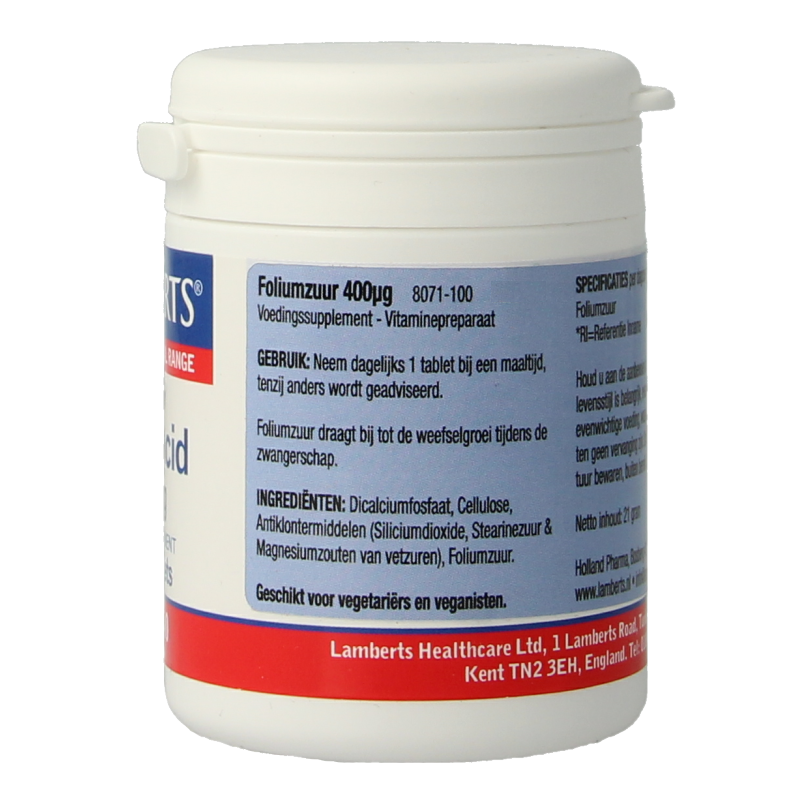Lamberts Vitamine B11 400mcg (foliumzuur) 100 Tabletten