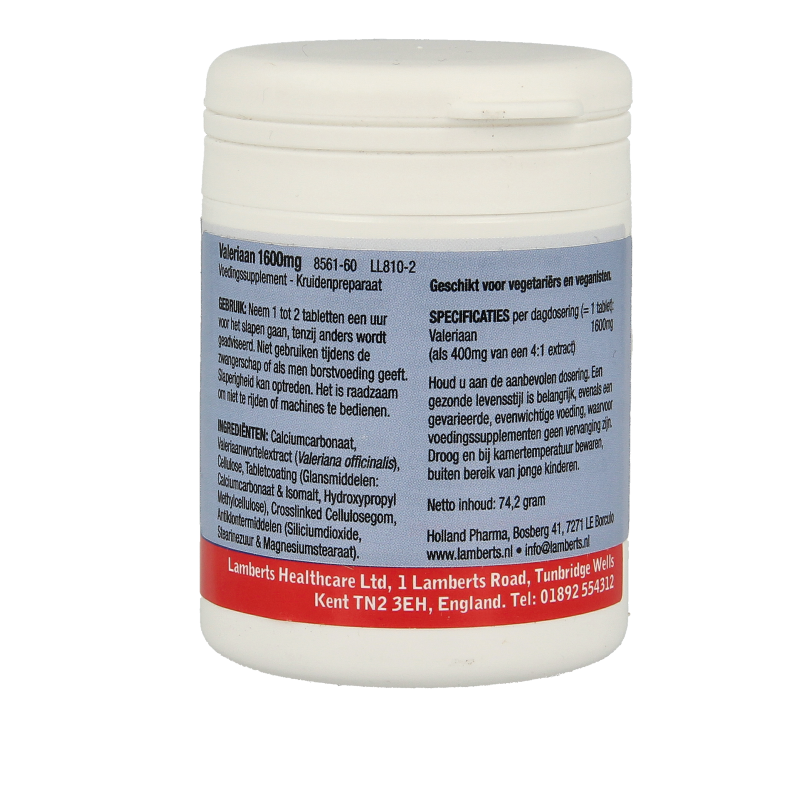 Lamberts Valeriaan 1600mg 60 Tabletten