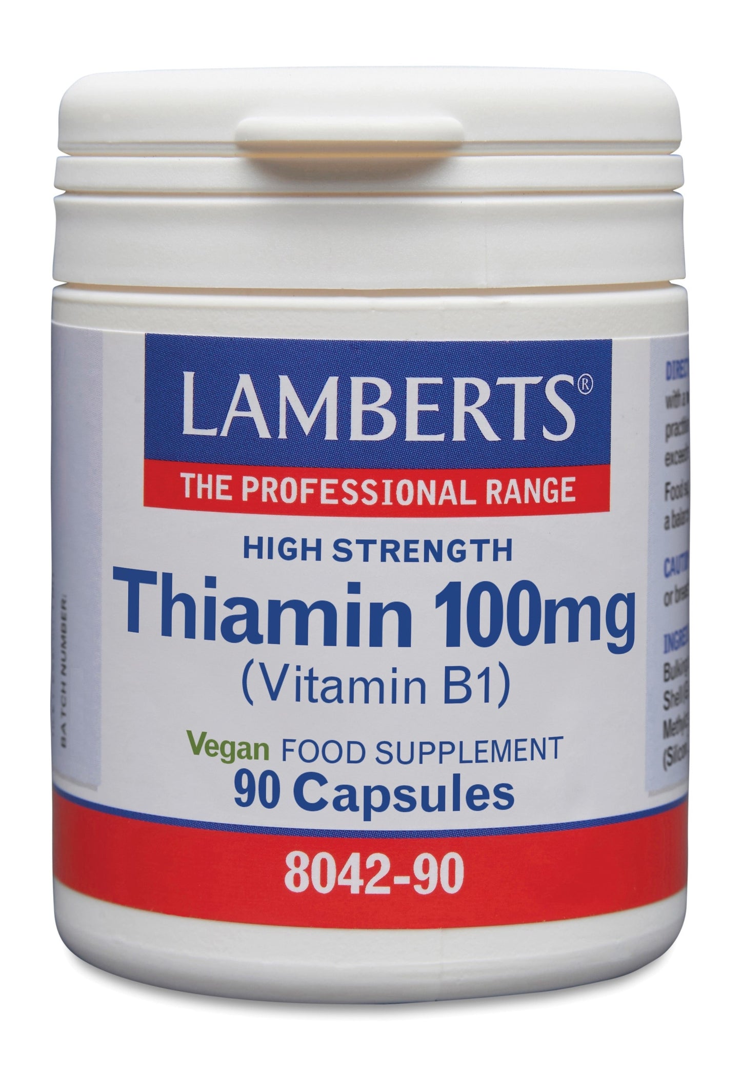 Lamberts Vitamine B1 100mg (thiamine) 90 Vegetarische capsules