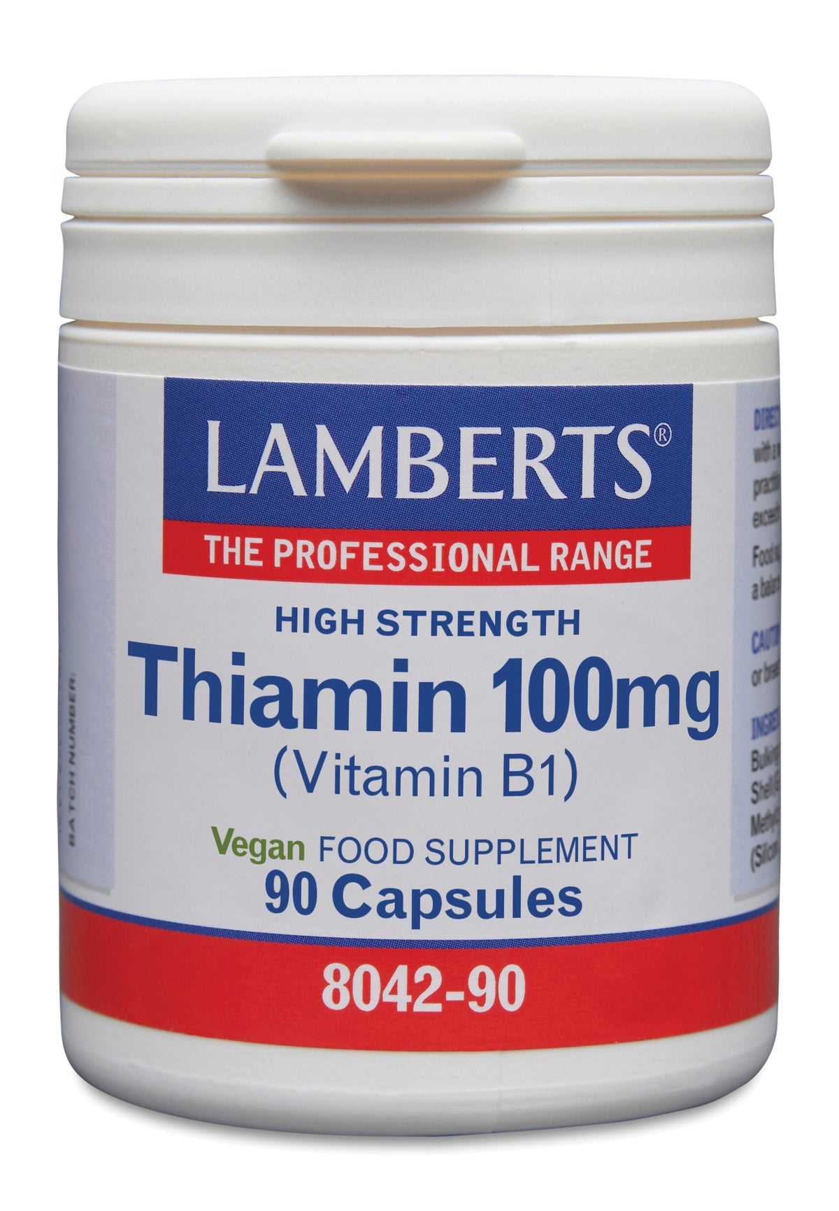 Lamberts Vitamine B1 100mg (thiamine) 90.00 Vegetarische capsules