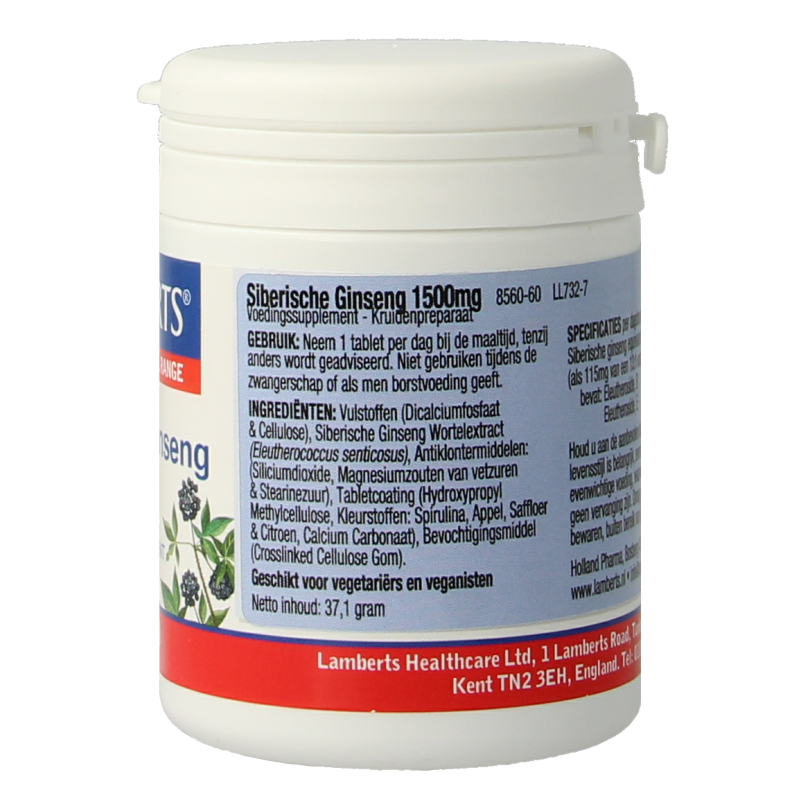 Lamberts Ginseng Siberisch 1500mg 60 Tabletten