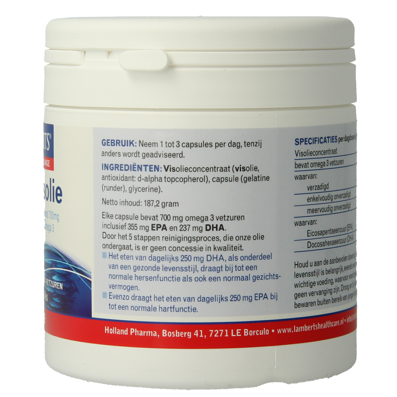 Lamberts Pure visolie 1100mg omega 3 120 Capsules
