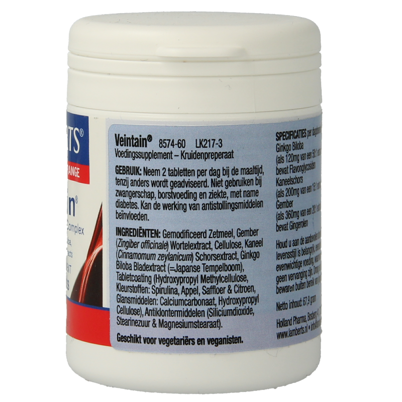 Lamberts Veintain (met ginkgo, kaneel) 60 Tabletten