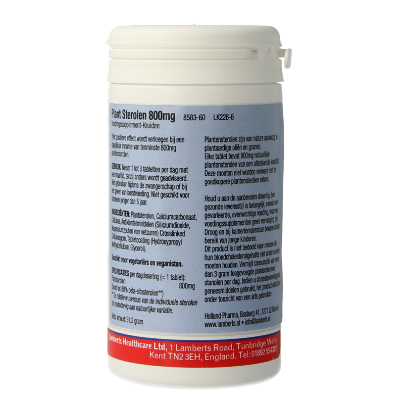 Lamberts Plant sterolen 800mg 60 Tabletten