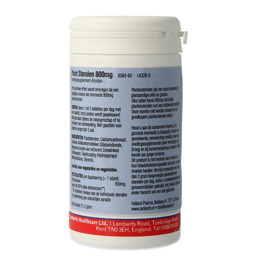 Lamberts Plant sterolen 800mg 60.00 Tabletten