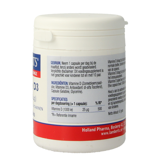 Lamberts Vitamine D3 1000IE 25mcg 120.00 Capsules