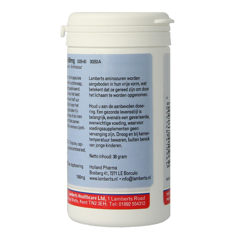 Lamberts L-Tyrosine 500mg 60 Capsules