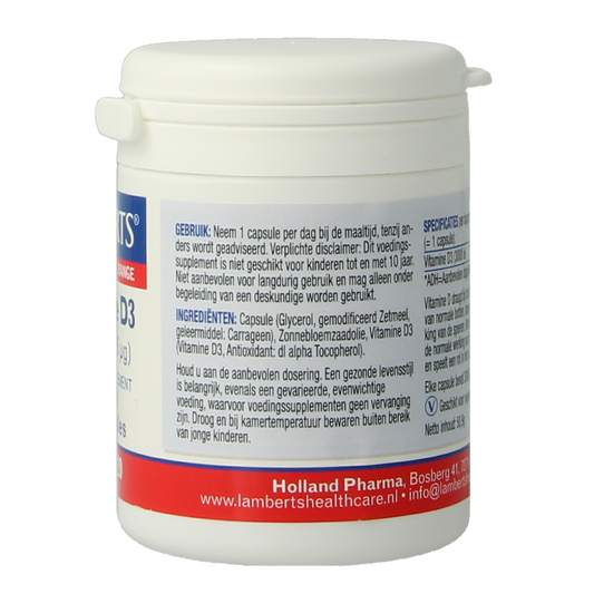 Lamberts Vitamine D3 3000IE 75mcg 120.00 Capsules