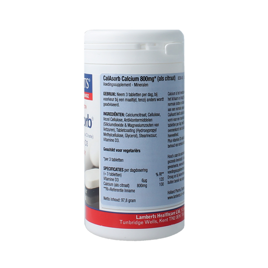 Lamberts CalAsorb (calciumcitraat) en vitamine D3 60.00 Tabletten