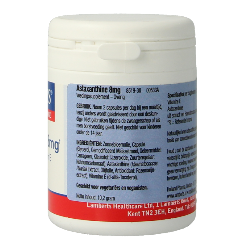 Lamberts Astaxanthine 8mg 30 Tabletten
