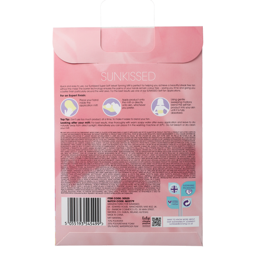 Sunkissed Super soft single sided tanning mitt 1.00 Stuks