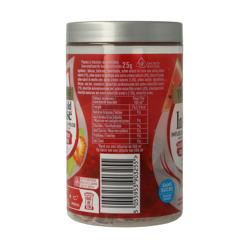 Twinings Cold infuse watermeloen aardbei munt 10 Zakjes