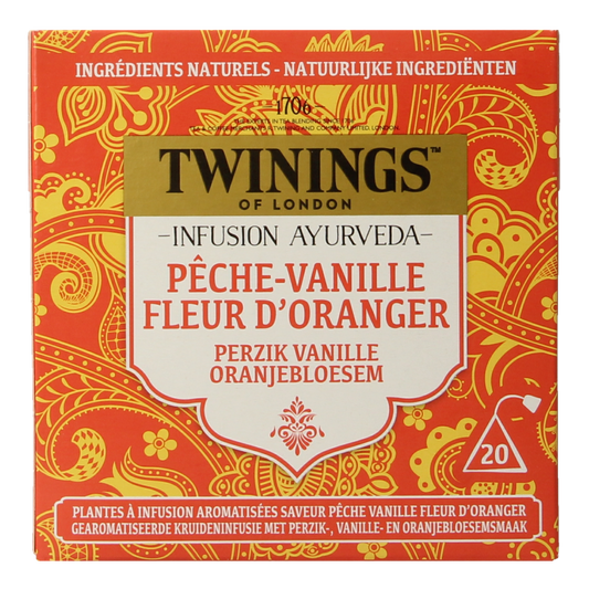 Twinings Ayurveda vanilla perzik oranjebloesem 20 Stuks
