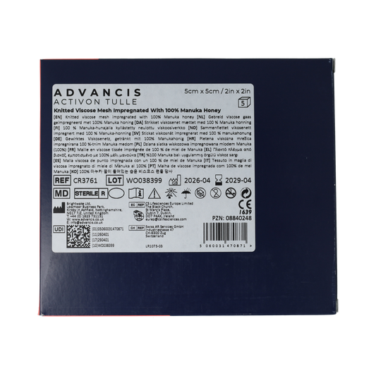 Advancis Activon Manuka Tulle 5x5cm BOX5 pcs 5.00 Stuks