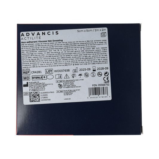 Advancis Actilite Manuka Non Adh. 5x5cm BOX10 pcs 10.00 Stuks
