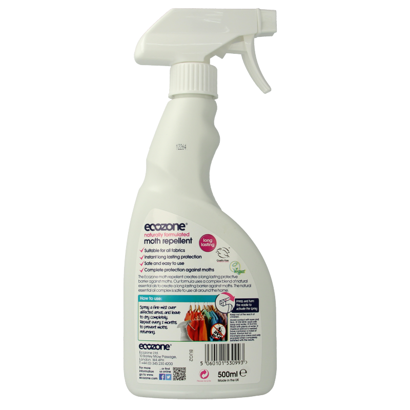 EcoZone Motten spray anti mot 500 Milliliter