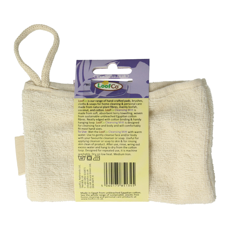 Loofco Washandje ongebleekt katoen bio 1 Stuks