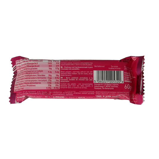 Grenade High protein bar dark chocolate raspberry 60 Gram