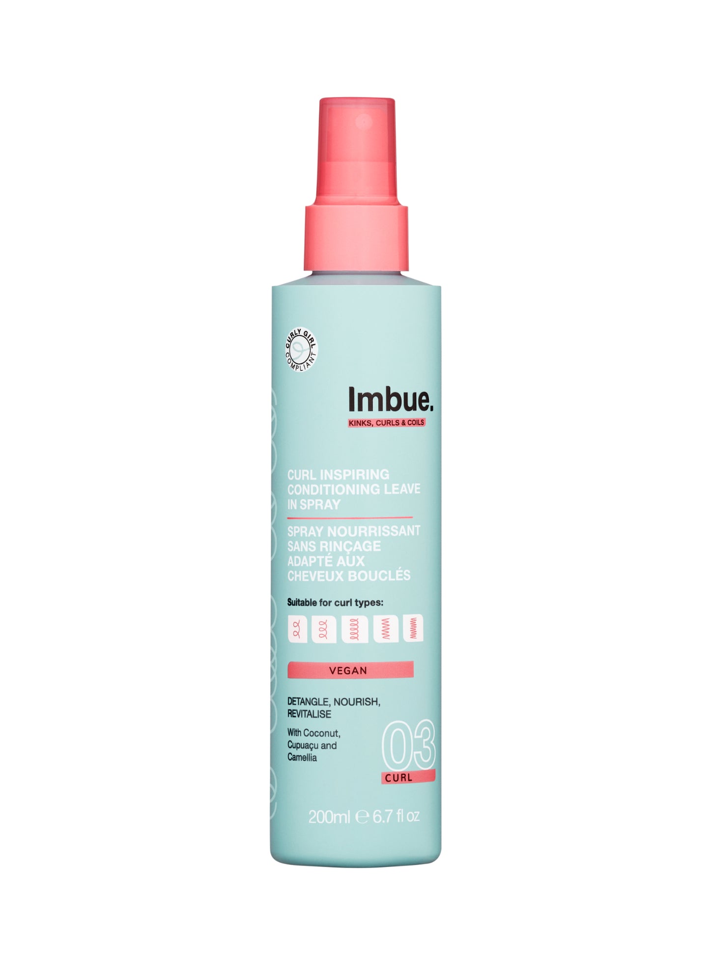 Imbue Curl inspiring conditoner leave in spray 200 Milliliter