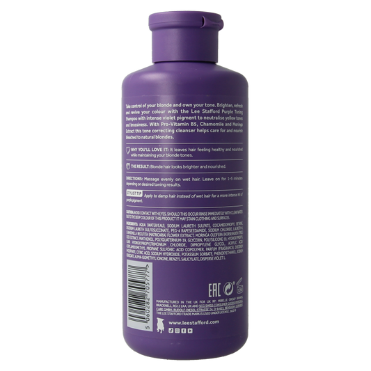 Lee Stafford Bleach blondes purple toning shampoo 250 Milliliter