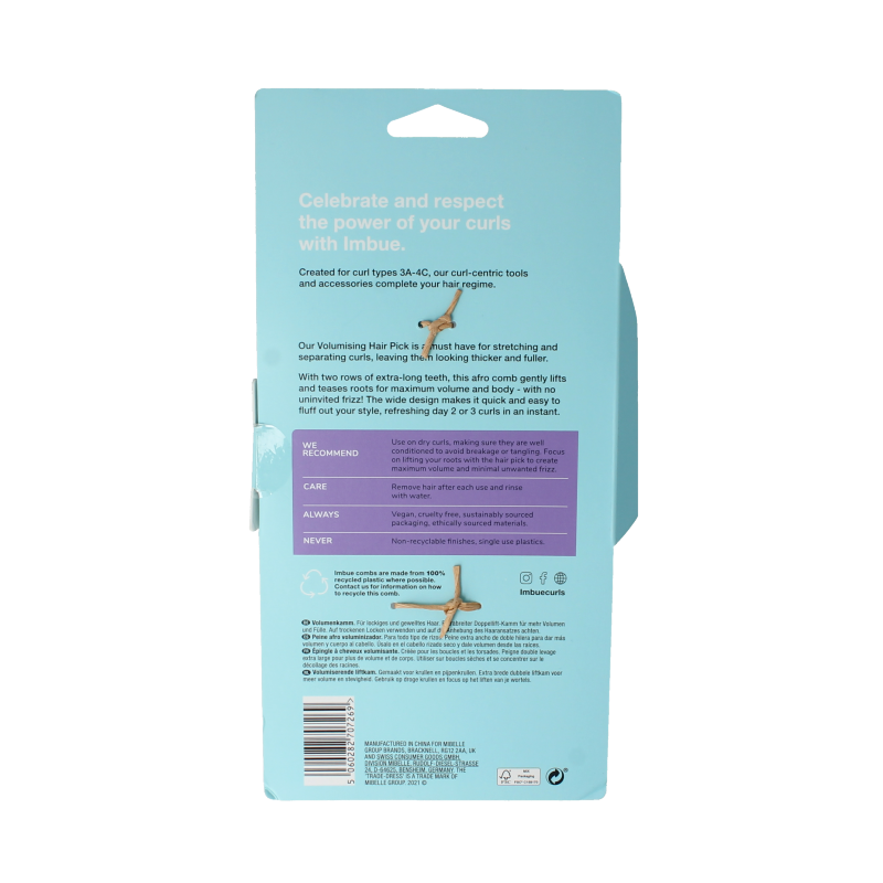 Imbue Volumising hair pick 1 Stuks