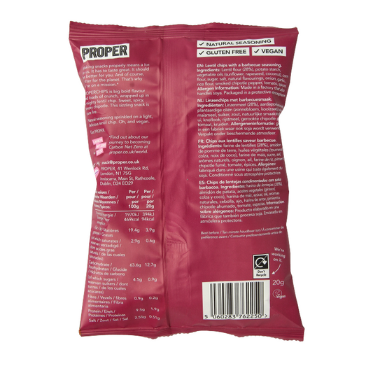 Proper Chips Chips barbecue glutenvrij 20 Gram