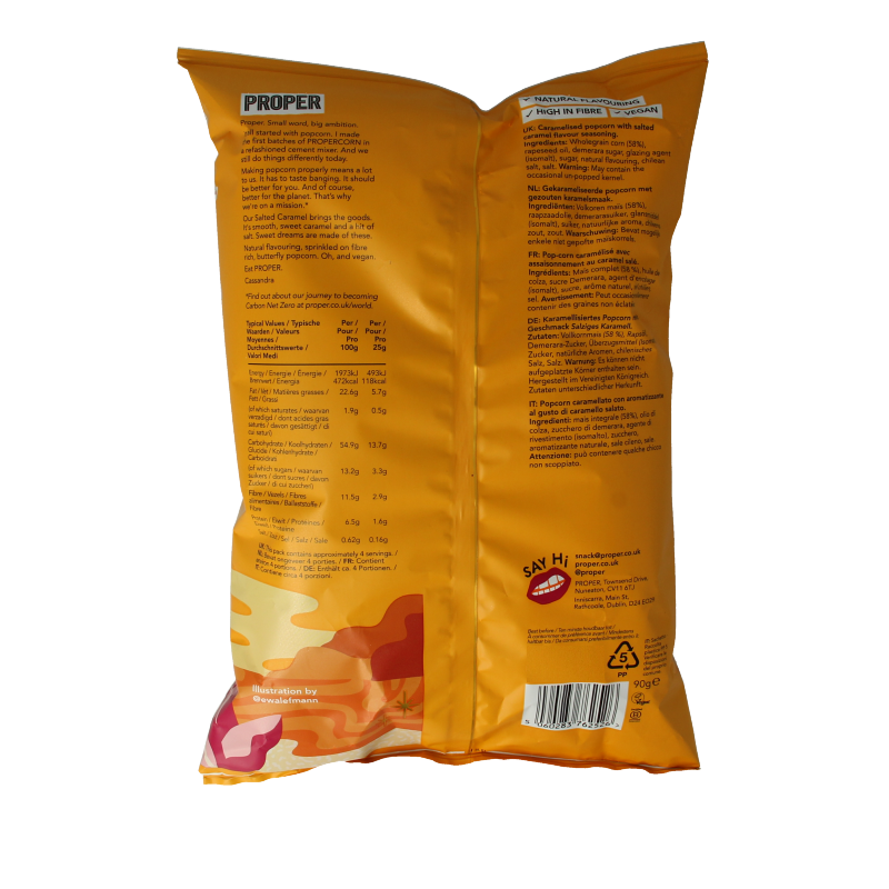 Proper Corn Popcorn salted caramel 90 Gram