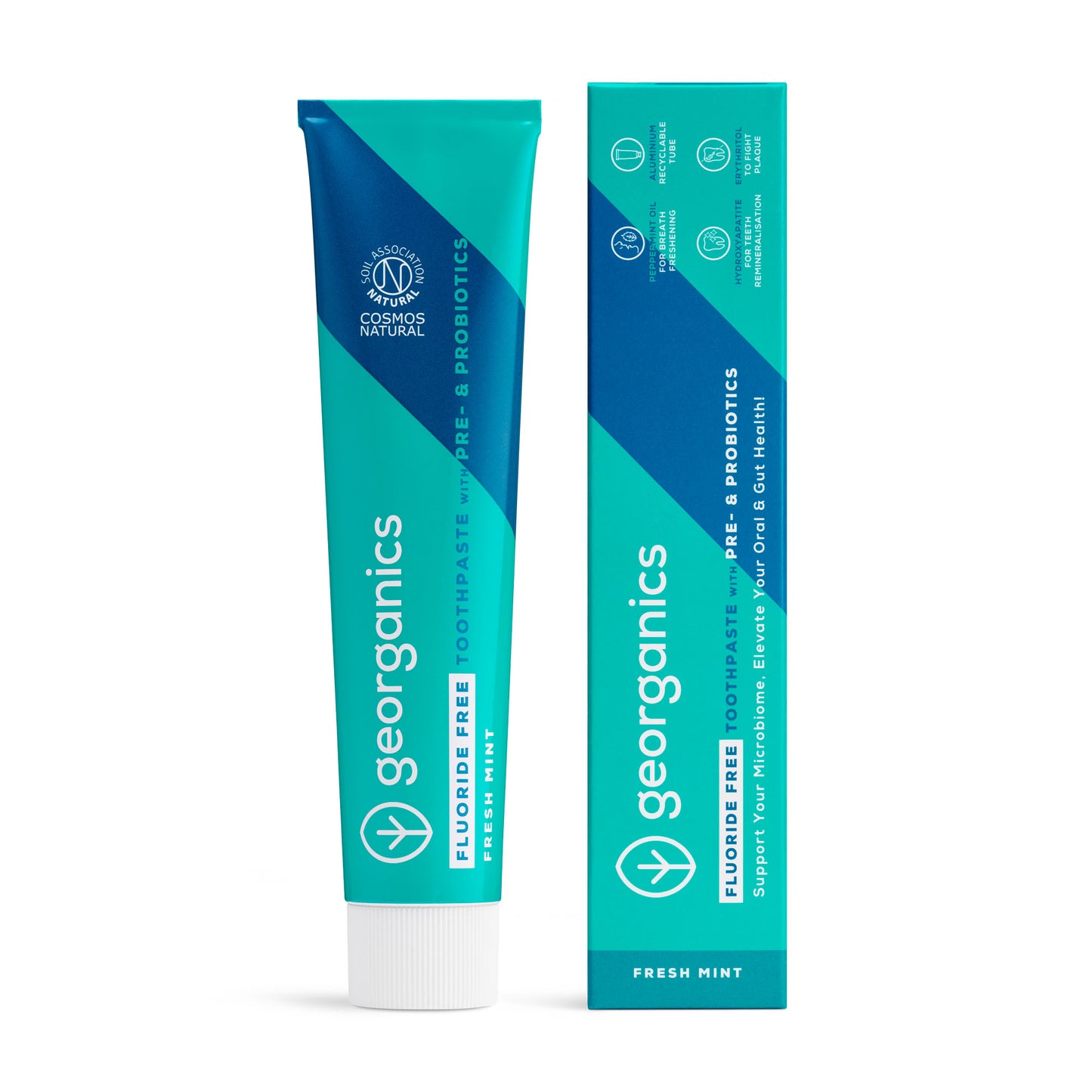 Georganics Toothpaste pre-and probiotic fresh mint 75 Milliliter