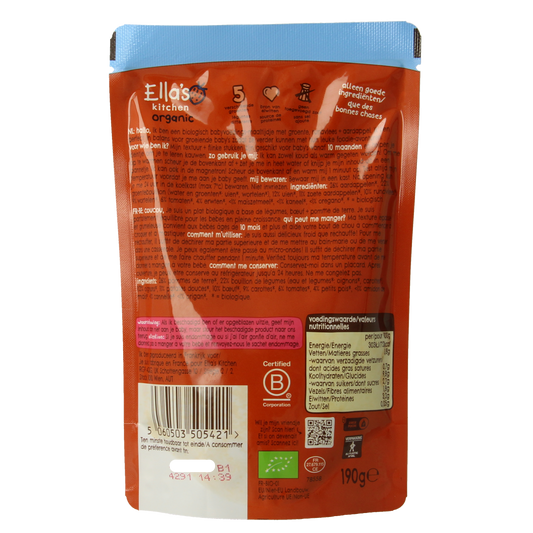 Ella's Kitchen Ovenschotel met rundvlees en kaneel 10+ mnd bio 190.00 Gram