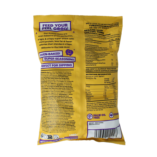 Olly's Pretzels sesame 140.00 Gram