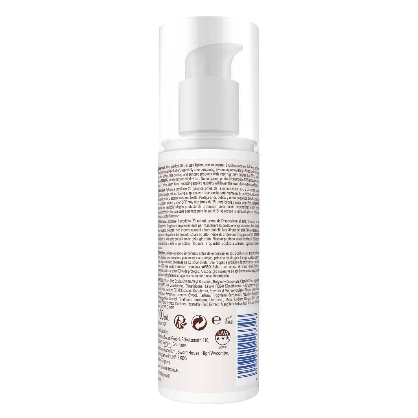 Hawaiian Tropic Mineral sunmilk lotion SPF30 100 Milliliter