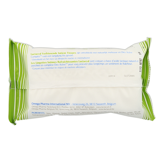 Lactacyd Tissues verfrissend 15.00 Stuks