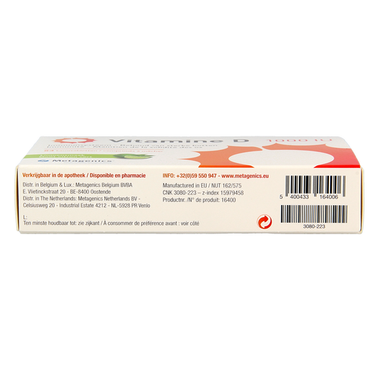 Metagenics Vitamine D 1000IU 84.00 Kauwtabletten